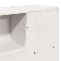 Cadre de lit sans matelas blanc 200x200 cm bois massif de pin