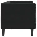 Canapé Chesterfield avec traversins 2 places noir velours