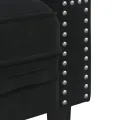 Canapé Chesterfield avec traversins 2 places noir velours