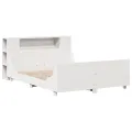 Cadre de lit sans matelas blanc 160x200 cm bois de pin massif