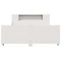 Cadre de lit sans matelas blanc 160x200 cm bois de pin massif