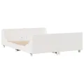 Cadre de lit sans matelas blanc 160x200 cm bois de pin massif