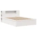 Cadre de lit sans matelas blanc 160x200 cm bois de pin massif