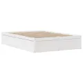 Cadre de lit sans matelas blanc 160x200 cm bois de pin massif