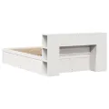 Cadre de lit sans matelas blanc 160x200 cm bois de pin massif