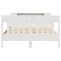 Lit bibliothèque sans matelas blanc 160x200 cm bois pin massif
