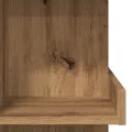 Table de bar avec étagère de rangement chêne artisanal