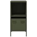 Buffet vert olive 35x39x73,5 cm acier laminé à froid