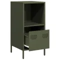 Buffet vert olive 35x39x73,5 cm acier laminé à froid