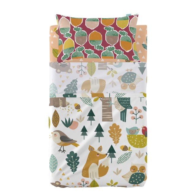 Set beddengoed HappyFriday Moshi Moshi Harvestwood Multicolour Wieg vo