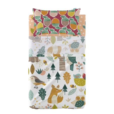 Bedding set HappyFriday Moshi Moshi Harvestwood Multicolour Baby Crib