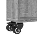 Chariot de rangement étroit sonoma gris bois d'ingénierie