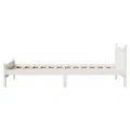 Cadre de lit sans matelas blanc 75x190 cm bois de pin massif