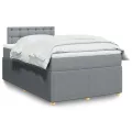 cadre de lit et matelas gris clair 120x190 cm tissu