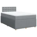 cadre de lit et matelas gris clair 120x190 cm tissu
