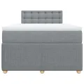 cadre de lit et matelas gris clair 120x190 cm tissu