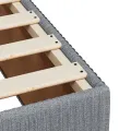 cadre de lit et matelas gris clair 120x190 cm tissu