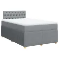 cadre de lit et matelas gris clair 120x190 cm tissu