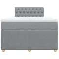 cadre de lit et matelas gris clair 120x190 cm tissu