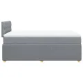 cadre de lit et matelas gris clair 120x190 cm tissu