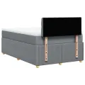 cadre de lit et matelas gris clair 120x190 cm tissu