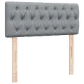 cadre de lit et matelas gris clair 120x190 cm tissu