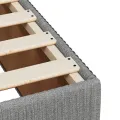 cadre de lit et matelas gris clair 120x190 cm tissu