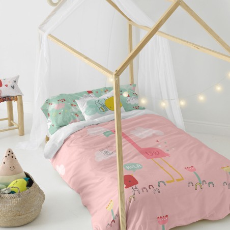 Set di copripiumino HappyFriday Moshi Moshi Hola Multicolore Singolo 2