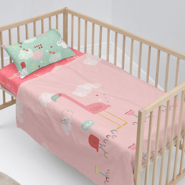 Set beddengoed HappyFriday Moshi Moshi Hola Multicolour Wieg voor baby