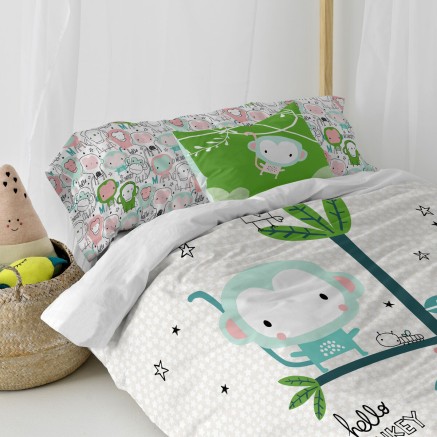 Kissenbezug HappyFriday Moshi Moshi Macaque Bunt 50 x 30 cm 2