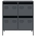 Buffet anthracite 68x39x73,5 cm acier laminé à froid