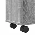 Meuble étroit de salle de bain à roulettes sonoma gris