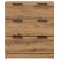 Buffet chêne artisanal 60x30x70 cm bois d'ingénierie