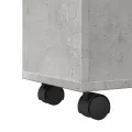Meuble étroit de salle de bain à roulettes gris béton