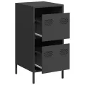 Buffet noir 35x39x73,5 cm acier laminé à froid