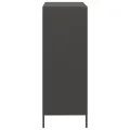 Buffet haut noir 68x39x103,5 cm acier