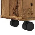 Meuble étroit de salle de bain à roulettes vieux bois