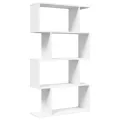 Étagère séparatrice de pièce à 4 niveaux blanc bois ingénierie