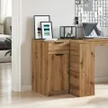 Armoire de bureau chêne artisanal 33x50x75 cm bois d'ingénierie