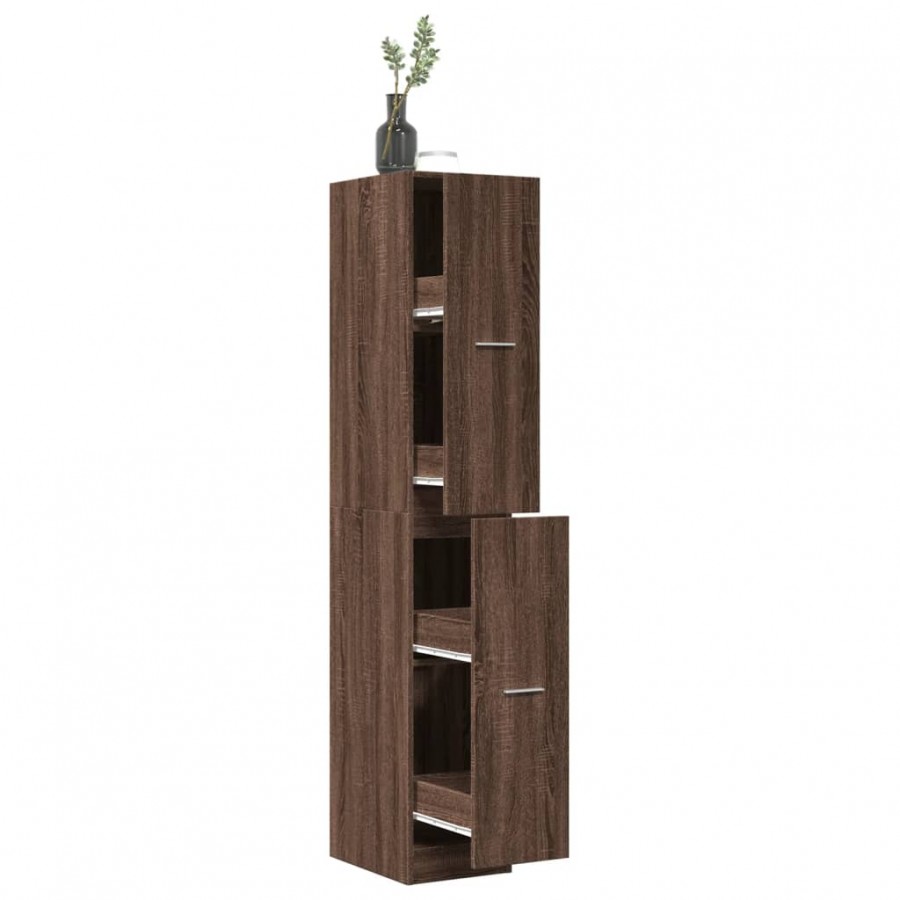 Armoire apothicaire chêne marron 30x41x174,5 cm bois ingénierie