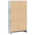 Bibliothèque gris béton 60x24x109 cm bois d'ingénierie