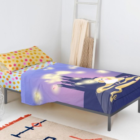 Juego de Sábanas HappyFriday Mr Fox Long Braid Multicolor Cama de 105