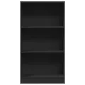 Bibliothèque noir 60x24x109 cm bois d'ingénierie