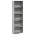 Bibliothèque gris béton 60x30x189 cm bois d'ingénierie