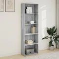 Bibliothèque sonoma gris 60x30x189 cm bois d'ingénierie