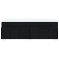 cadre de lit et matelas Noir 80x200 cm Tissu