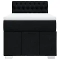 cadre de lit et matelas Noir 80x200 cm Tissu