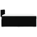cadre de lit et matelas Noir 80x200 cm Tissu