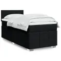 cadre de lit et matelas Noir 80x200 cm Tissu
