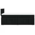 cadre de lit et matelas Noir 80x200 cm Tissu